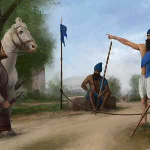 Baba Garja Singh Bota Singh - Sikh Art By Punjab Art Gallery