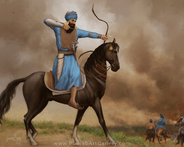 Baba Banda Singh Bahadur - Sikh Painting By Punjab Art Gallery