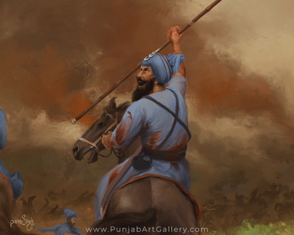 Baba Banda Singh Bahadur - Sikh Painting By Punjab Art Gallery