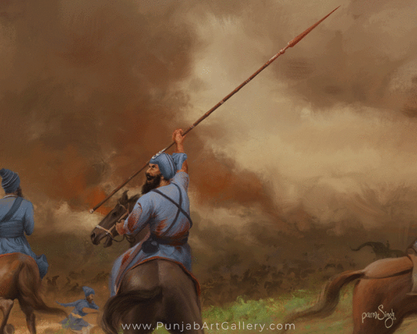 Baba Banda Singh Bahadur - Sikh Painting By Punjab Art Gallery